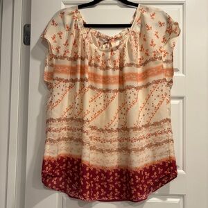 LC by Lauren Conrad Lightweight Dressy Blouse Womens XXL Office Sunday Layering